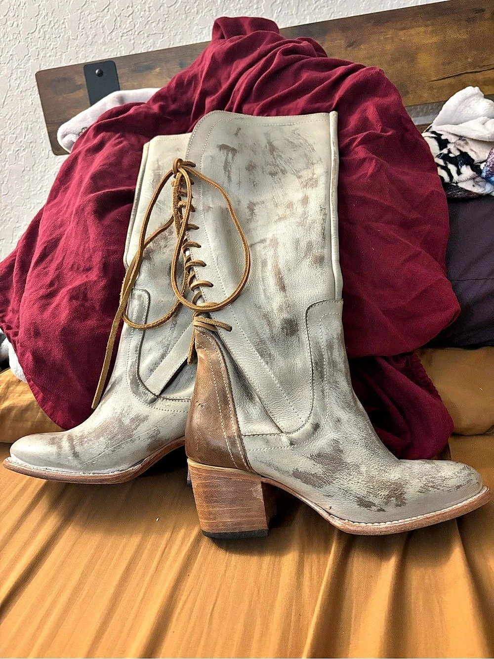 Sofft Sharnell II Women's Lace Up Boots Gray & Brown